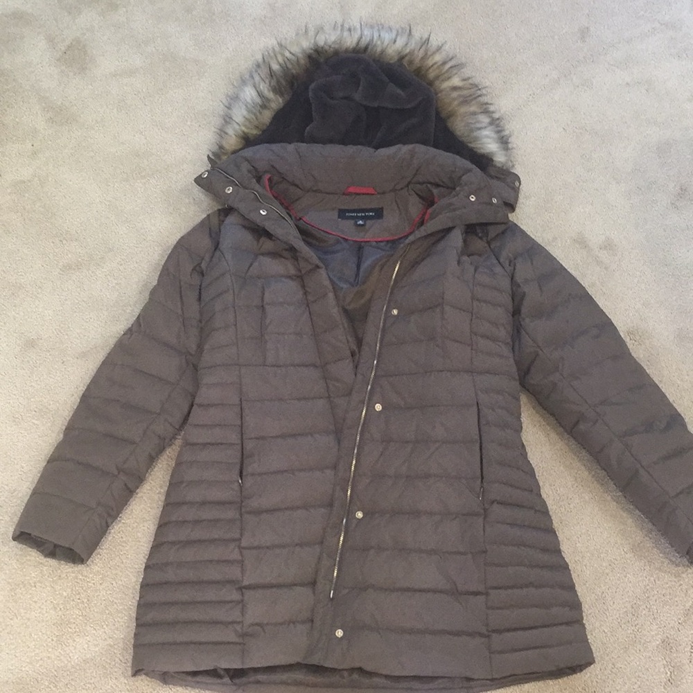 JONES NEW YORK Brown puffer jacket